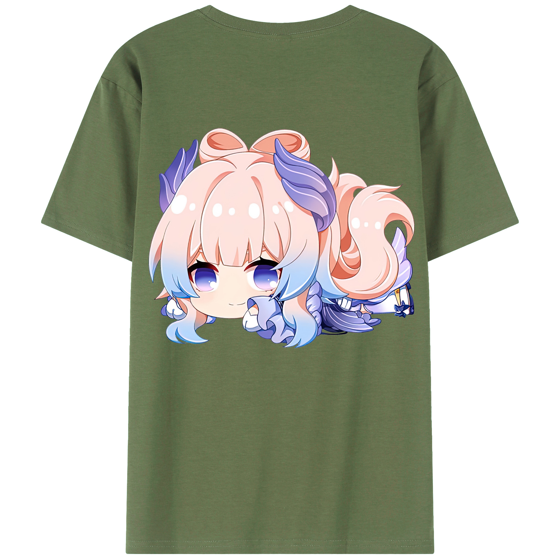 げんし神 珊瑚宮心海 サンゴノミヤ・ココミ genshin Sangonomiya Kokomi 綿100％ メンズ半袖Tシャツ（バックプリント） 通気性